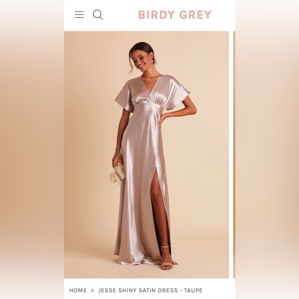 Champagne Bridesmaid Dress, Birdy Grey Size M